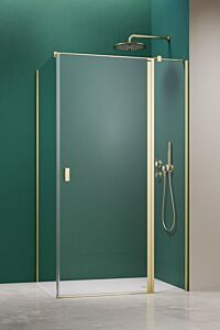 Radaway Nes KDJ II kabina prysznicowa prawe 80 x 80 cm Jasne złoto szczotkowane