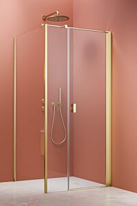 Radaway Nes KDS I kabina prysznicowa prawe 120 x 80 cm Jasne złoto szczotkowane