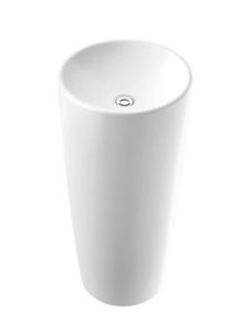 Marmorin Noemi S Umywalka stojąca-przyścienna 40x40x84,5 cm biały połysk