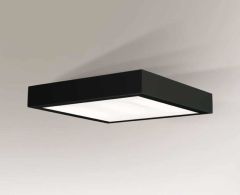 Shilo NOMI Plafon LED 42cm IP44 czarny 3000K