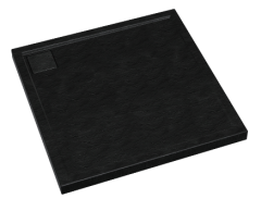 Schedpol Omega Black Stone Brodzik kwadratowy 80x80x5 cm 