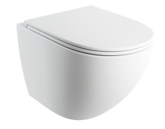 Omnires OTTAWA COMFORT Miska WC bezkołnierzowa z deską wolnoopadającą, 54 x 37 cm biały mat