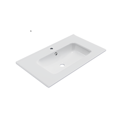 EXCELLENT Pik umywalka meblowa 81x46,5 cm prostokątna z otworem na baterię, biały połysk