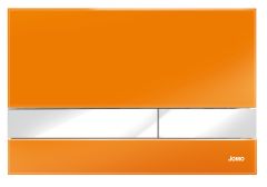 Werit / Jomo Exclusive 2.2 przycisk spłukujący szklany ramka i przyciski chrom - pomarańczowy
