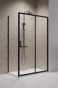 Radaway Premium Pro KDJ Kabina prysznicowa drzwi przesuwne prawe 130x70 cm profil czarny