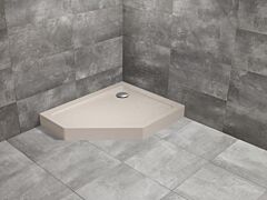Radaway Doros PT E Compact brodzik 100x90 Prawy pięciokątny asymetryczny Stone Kaszmirowy