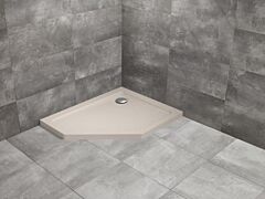 Radaway Doros PT E brodzik 100x90 Prawy pięciokątny asymetryczny Stone Kaszmirowy