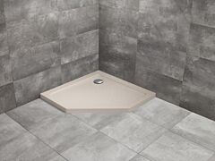 Radaway Doros PT brodzik 100x100 pięciokątny Stone Kaszmirowy