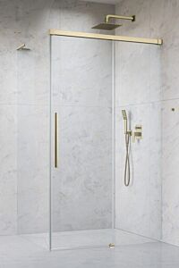Radaway Idea 8 QL KDJ kabina prysznicowa prawa 110 x 100 cm Złoto szczotkowane