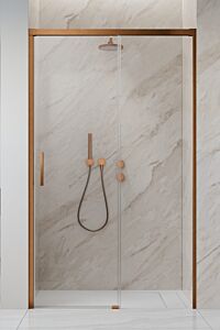 Radaway Idea Brushed Copper DWJ drzwi 115 cm (113,7-116,2cm) Prawe Szczotkowana Miedź 