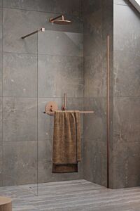 Radaway ścianka Walk-in Modo New II 130 cm + wieszak Miedź