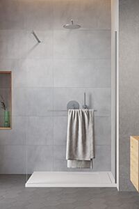 Radaway ścianka Walk-in Modo New II 130 cm + wieszak Nikiel