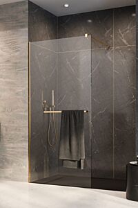 Radaway ścianka Walk-in Modo New II 130 cm + wieszak Złoty
