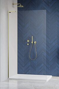 Radaway ścianka Walk-in Modo SL II 120 cm lewy Złoty szczotkowany