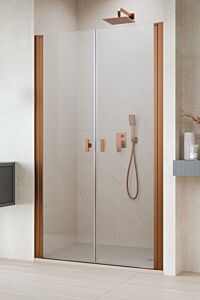 Radaway Nes DWD I drzwi do wnęki 120 cm (118–121 cm) Miedź szczotkowana