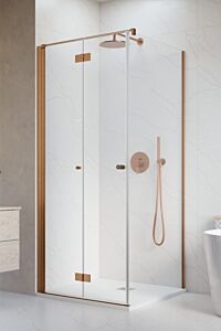Radaway Nes KDJ B kabina lewa 80x80cm 6mm Miedź szczotkowana
