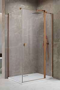 Radaway Nes KDJ II kabina prawa 90x90cm 6mm Miedź szczotkowana