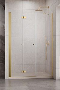 Radaway DWS B drzwi do wnęki 150 cm (drzwi 95 cm + ścianka 55 cm) Złoty szkło 6 mm, Drzwi Lewe