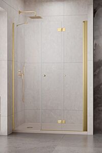 Radaway DWS B drzwi do wnęki 150 cm (drzwi 95 cm + ścianka 55 cm) Złoty szkło 6 mm, Drzwi Prawe