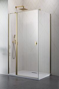 Radaway Nes KDJ II kabina lewa 90x90cm 6mm Złoto szczotkowane