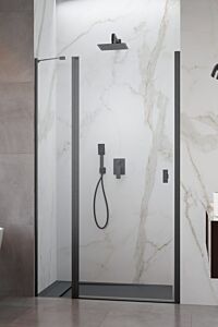 Radaway DWJ II drzwi ze ścianką 80 cm (78-81 cm) lewe GunMetal