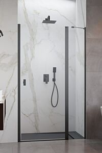 Radaway DWJ II drzwi ze ścianką 80 cm (78-81 cm) prawe GunMetal