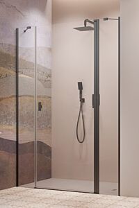Radaway Nes Brushed GunMetal DWJS drzwi 140 cm Prawe Szczotkowany GunMetal 