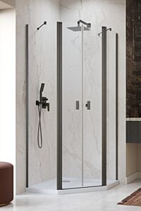 Radaway Nes PTD kabina symetryczna 90 x 90 cm GunMetal