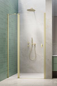 Radaway Nes DWJ II Drzwi do wnęki 120 cm lewe (118-121cm) profil jasne złoto szczotkowane
