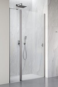 Radaway DWJ II drzwi ze ścianką 90 cm (88-91 cm) lewe Nikiel szczotkowany