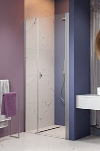 Radaway Nes Brushed Nickel DWS I drzwi 90 cm Prawe Szczotkowany Nikiel 