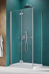 Radaway Nes KDJ B kabina lewa 80x80cm 6mm Nikiel szczotkowany