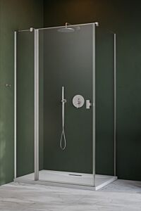 Radaway Nes KDJ II kabina lewa 90x90cm 6mm Nikiel szczotkowany