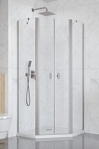 Radaway Nes PTD kabina symetryczna 90 x 90 cm Nikiel szczotkowany