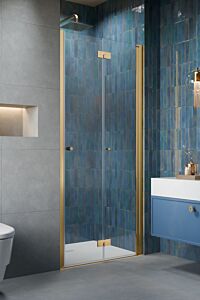 Radaway Nes Gold DWB drzwi 90 cm Prawe Złoty 