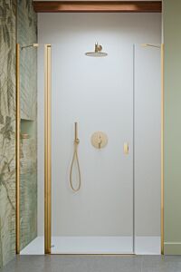 Radaway Nes Gold DWJS drzwi 140 cm Prawe Złoty 