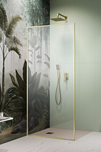 Radaway ścianka Walk-in Modo F SL II 80 cm Lewe Złoty szczotkowany