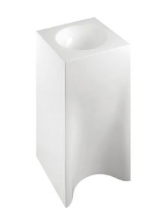 Marmorin Rea S Umywalka stojąca-przyścienna 40x40x85 cm biały połysk 