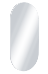 Excellent Revia Lustro łazienkowe owalne 100x50 cm rama biały mat