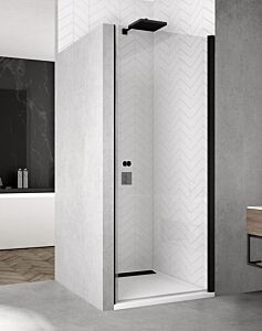 Ronal - Sanswiss Solino Drzwi jednoczęściowe 90 cm (88-90 cm) czarny mat