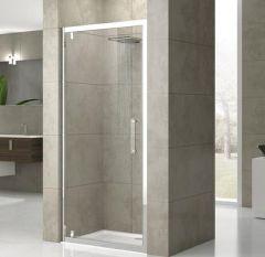 Novellini Rose Rosse Drzwi prysznicowe do wnęki 84cm (84-90 cm) jednoczęściowe srebro