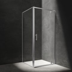 Omnires S Kabina prysznicowa drzwi uchylne 80x80 cm chrom