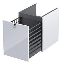 Oristo Siena Uni szafka niska boczna 40 cm kosz w komplecie biały połysk