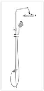 Deante Peonia kolumna prysznicowa z deszczownić Cascada  słuchawka 3-funkcyjna bez bateri NAC019K