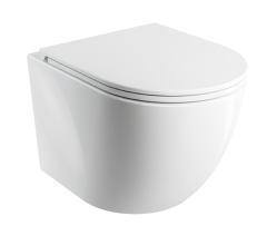OMNIRES OTTAWA  Miska toaletowa wisząca SILENT POWER™ z deską wolnoopadającą, 49 x 37 cm biały połysk
