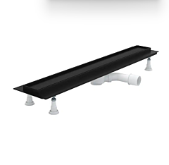 Schedline Regular Line Odpływ liniowy 80cm plate (do zabudowy płytkami) czarny mat