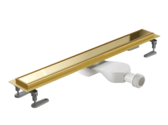 Excellent Stilio Gold Odpływ liniowy złoty z rusztem dekoracyjnym 800 mm