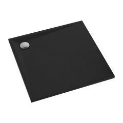 Omnires Stone Brodzik prysznicowy 80x80 cm czarny mat 