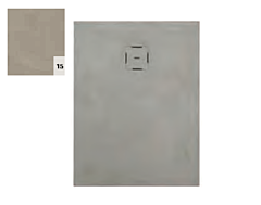 RONAL CALCE Brodzik prostokątny 1500 x 1000 szary beton