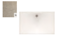 RONAL AIR Brodzik prostokątny 1000 x 900 len